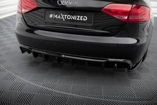 Maxton Design Rear Valance For B8/B8 FL Audi A4/A4 SLine Sedan (Dual Tips One Side)